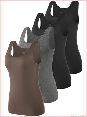 Women's Sleeveless Modal Tank Top Basic Undershirt Layering Tanks